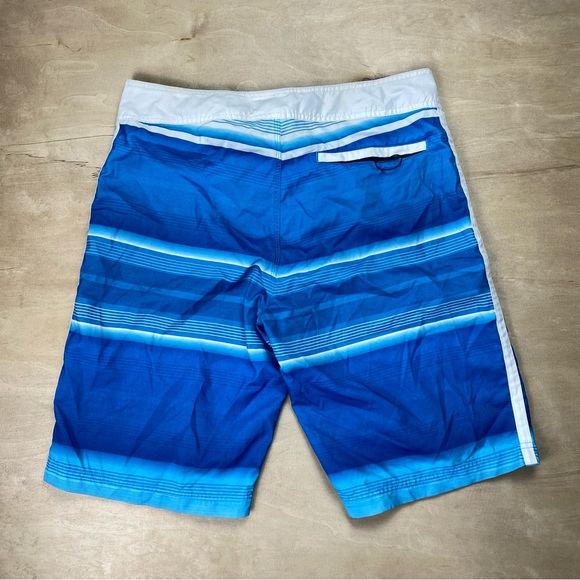 Hurley X Mens Swim Trunks Size 32 Drawstring Flat Front Stripe Board Shorts - Picture 3 of 3